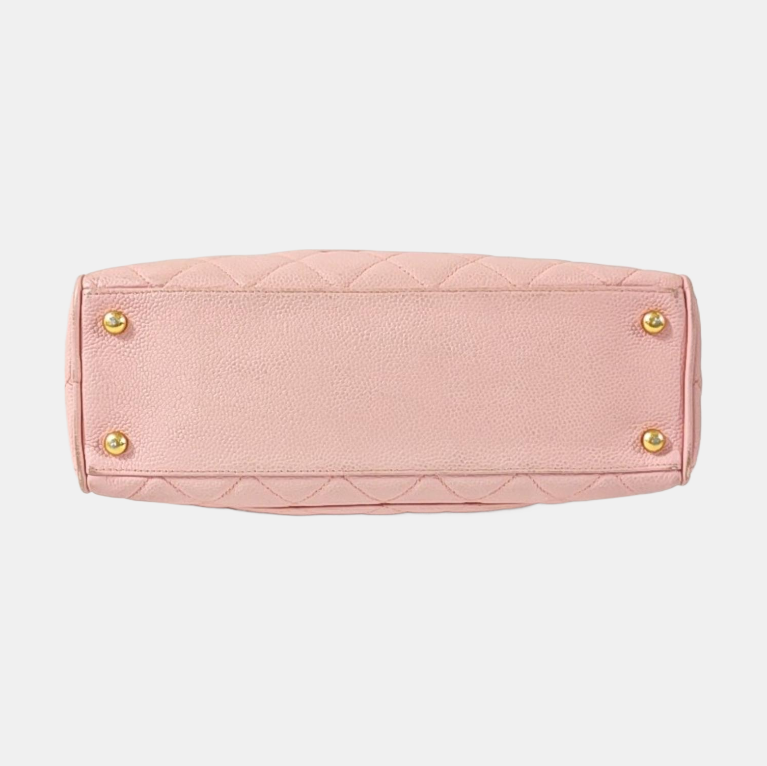 BOWLER Quilted Grained Calfskin Pink