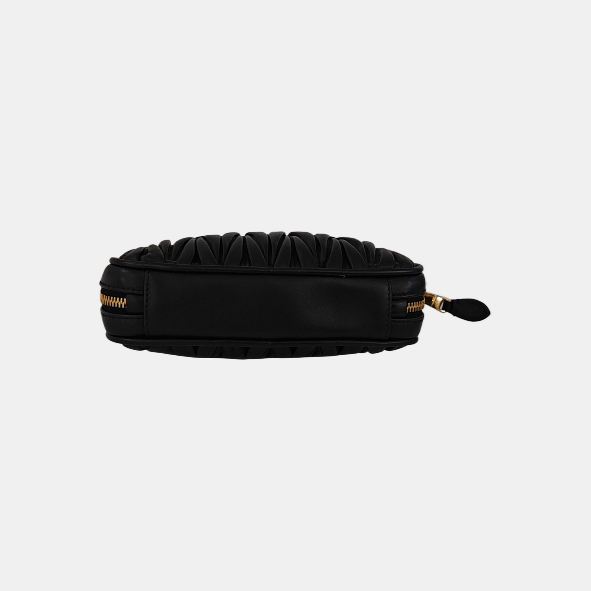 Arcadie Matelassé Small Quilted Lambskin Black