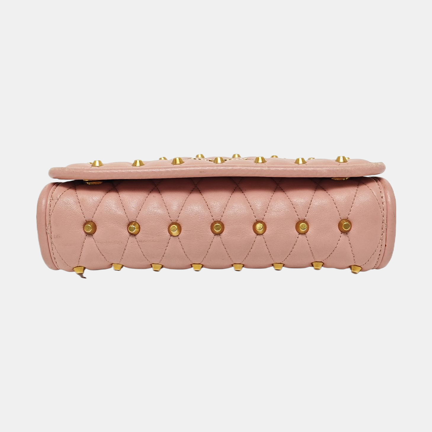 Quilted Leather Shoulder Bag Pink