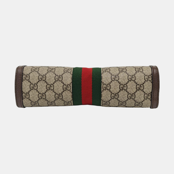 Ophidia Small Monogram Coated Canvas Beige