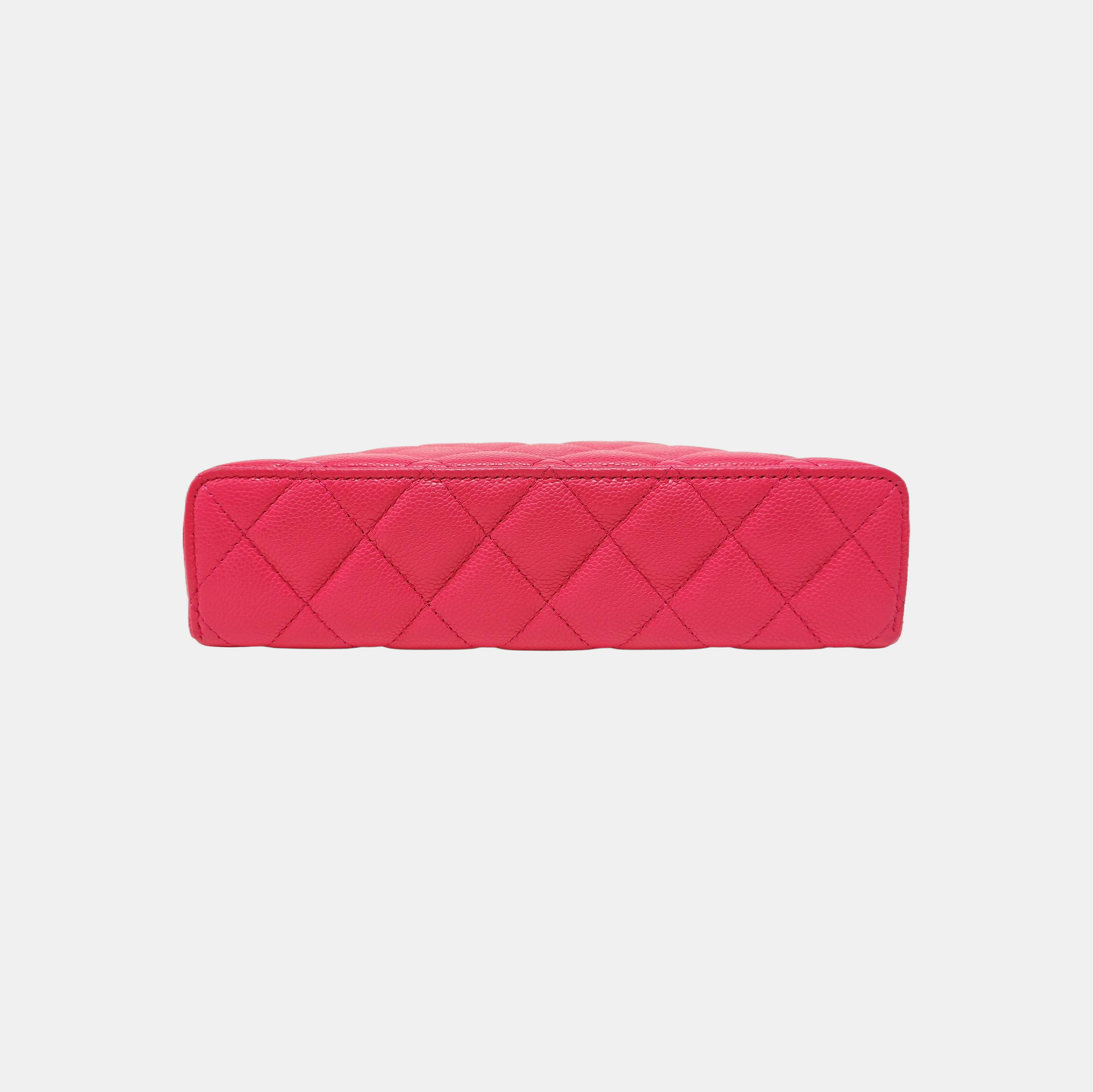 VANITY CASE Quilted Grained Calfskin Red