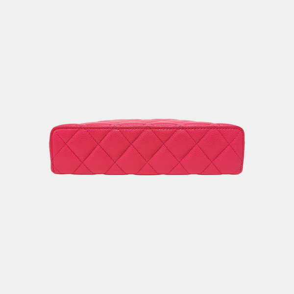 VANITY CASE Quilted Grained Calfskin Red