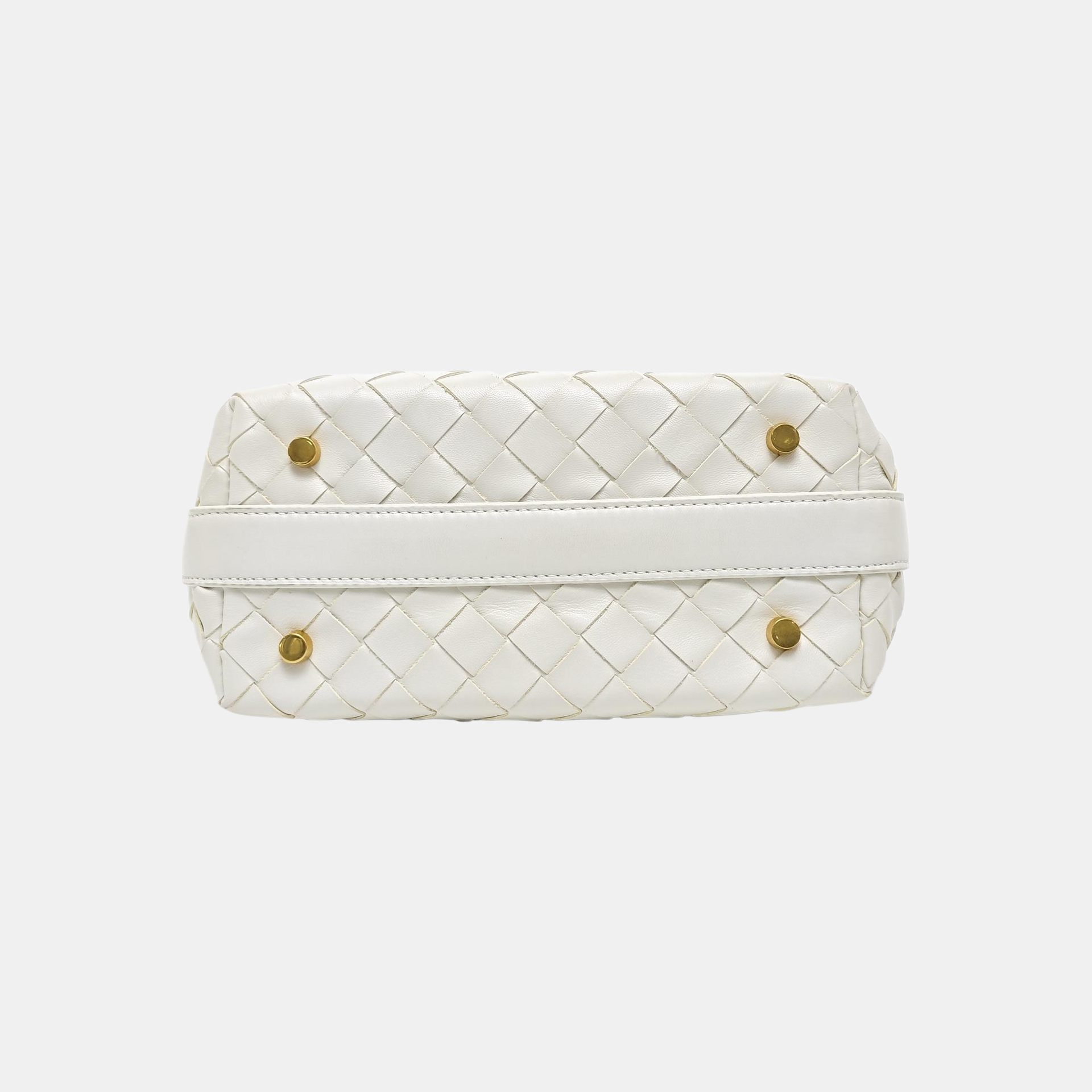 Calfskin Top Handle Bag White