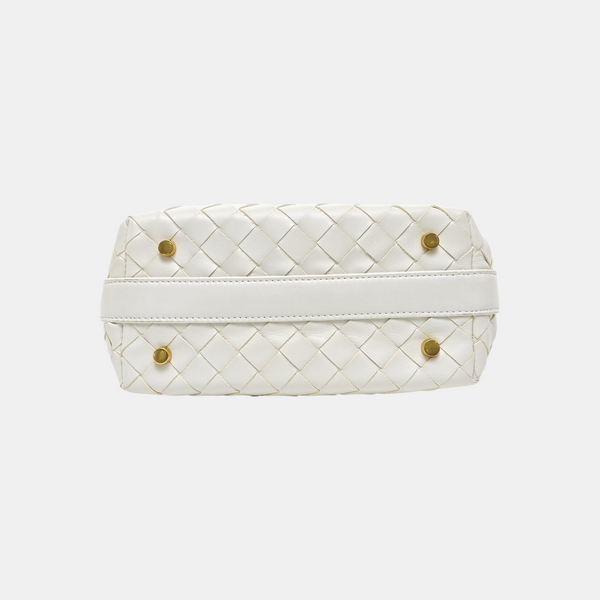Calfskin Top Handle Bag White