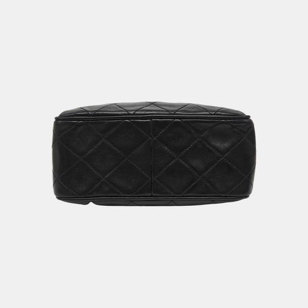 Quilted Lambskin Shoulder Bag Black