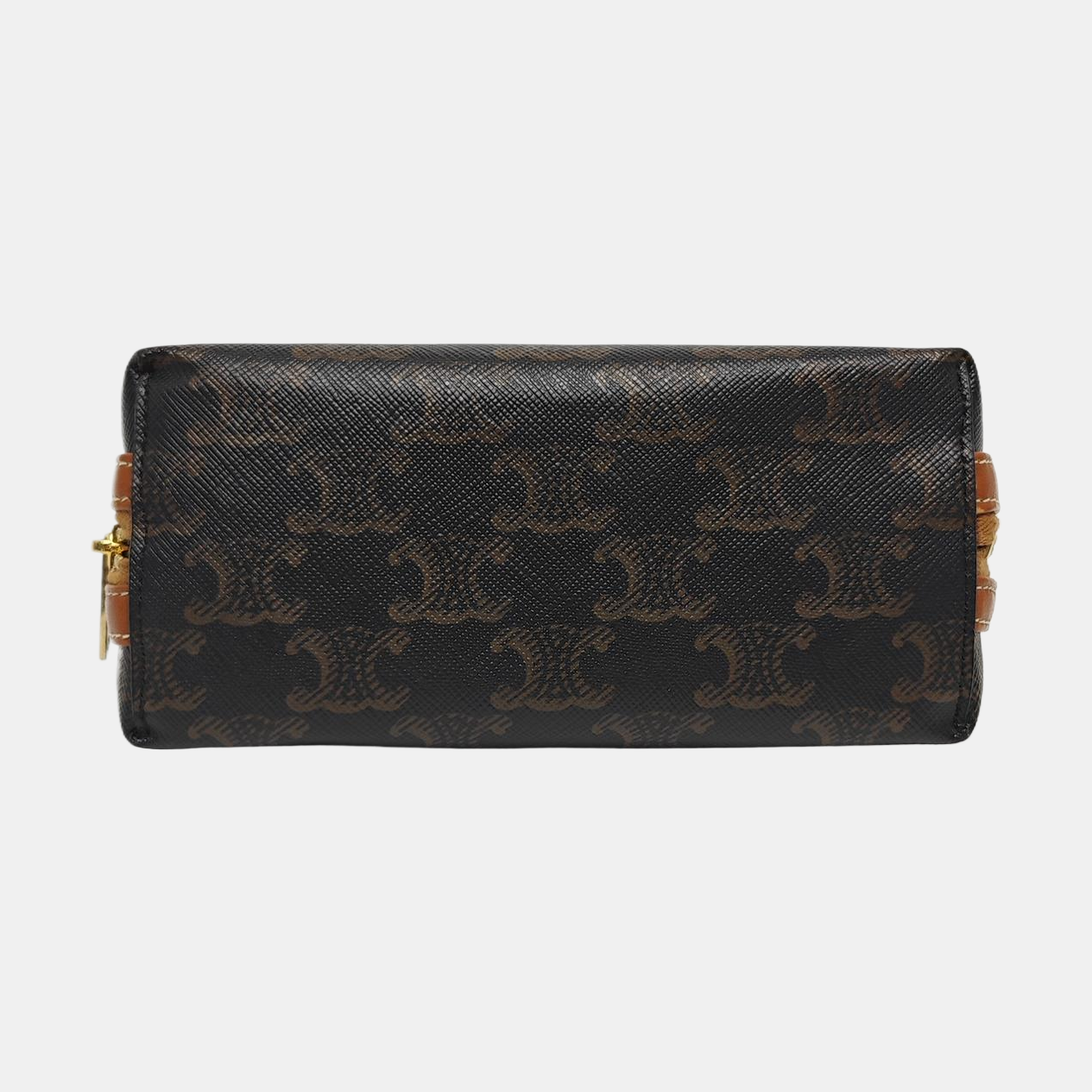 Authenticated pre-owned  TRIOMPHE CANVAS Mini Coated Canvas Brown - Shoulder Bag at Looply