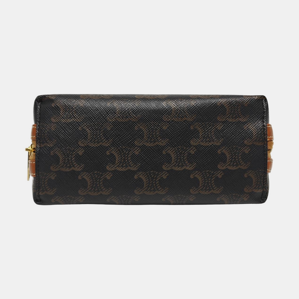 Authenticated pre-owned  TRIOMPHE CANVAS Mini Coated Canvas Brown - Shoulder Bag at Looply