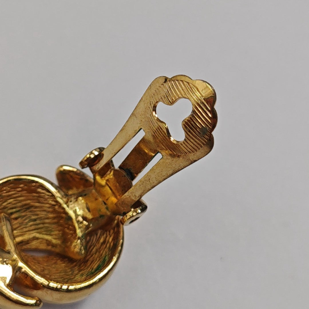 Metal Gold Clip On Earrings