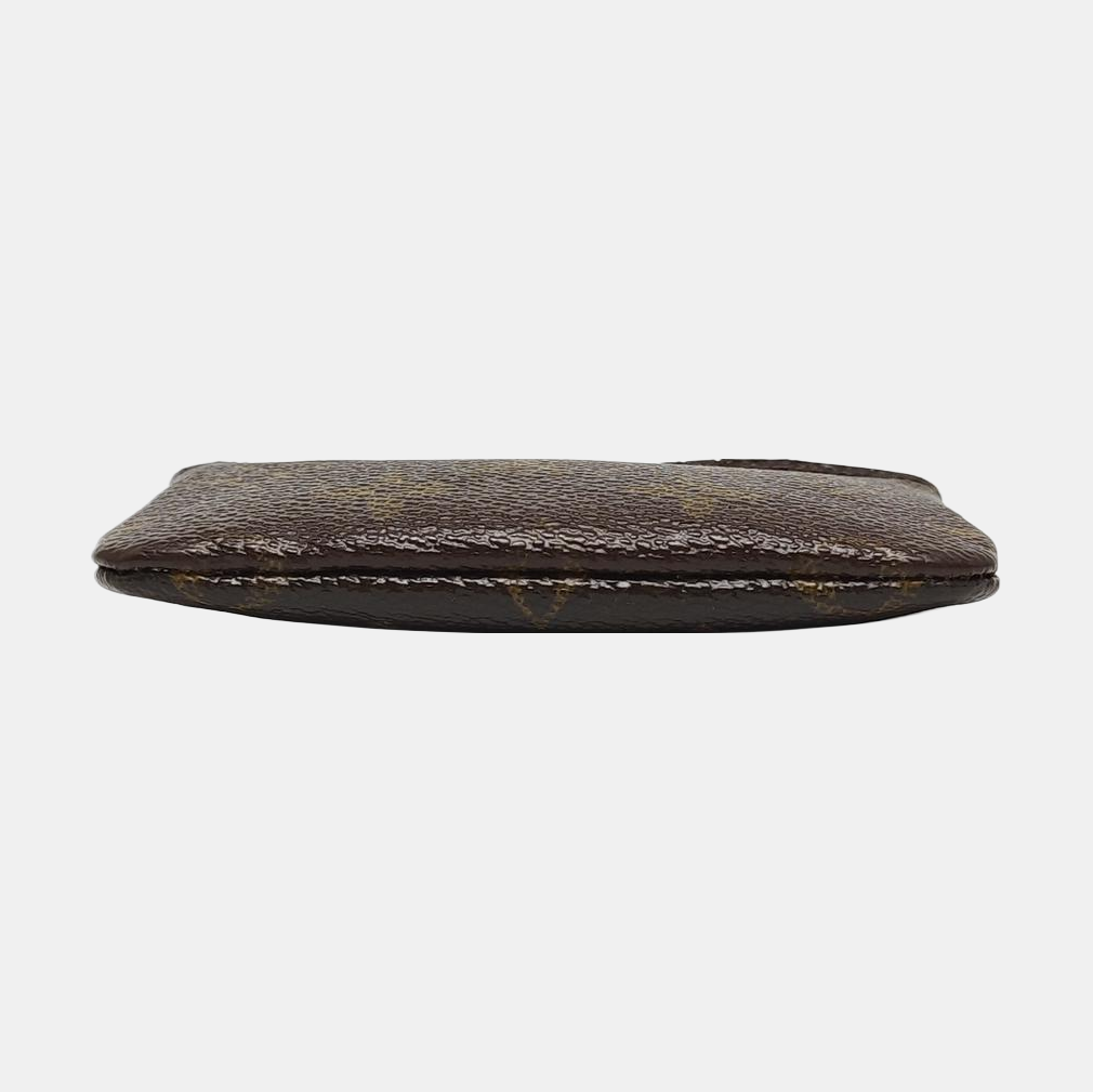Monogram Coated Canvas Clutch Brown
