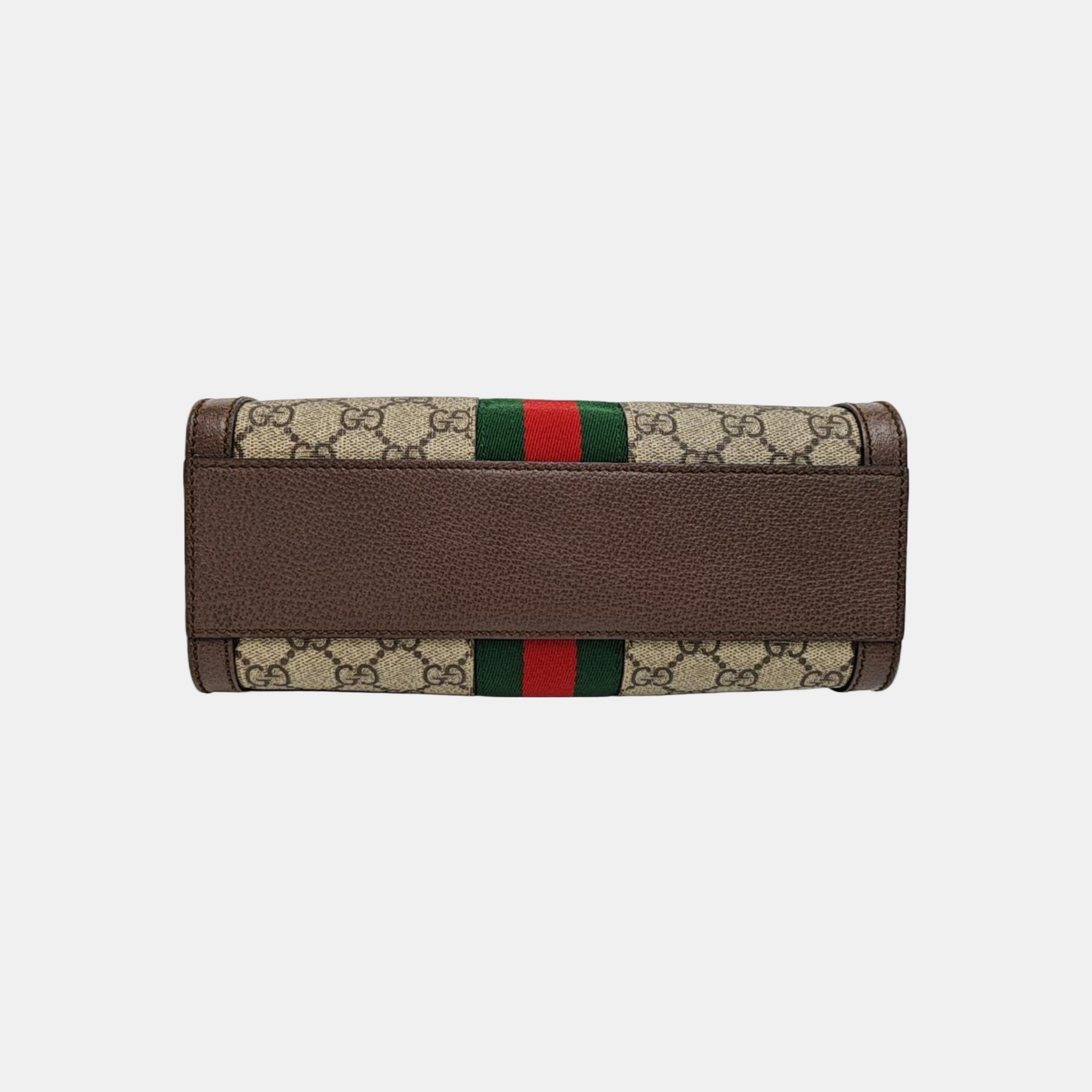Ophidia Small Monogram Coated Canvas Beige