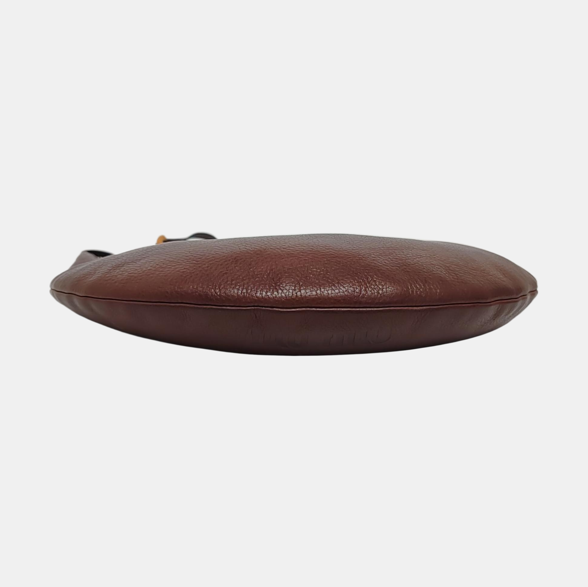 Calfskin Shoulder Bag Brown