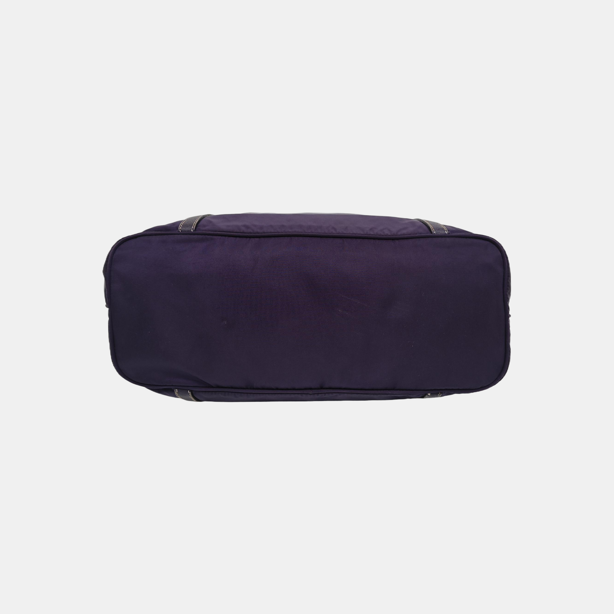 Nylon Tote Bag Purple