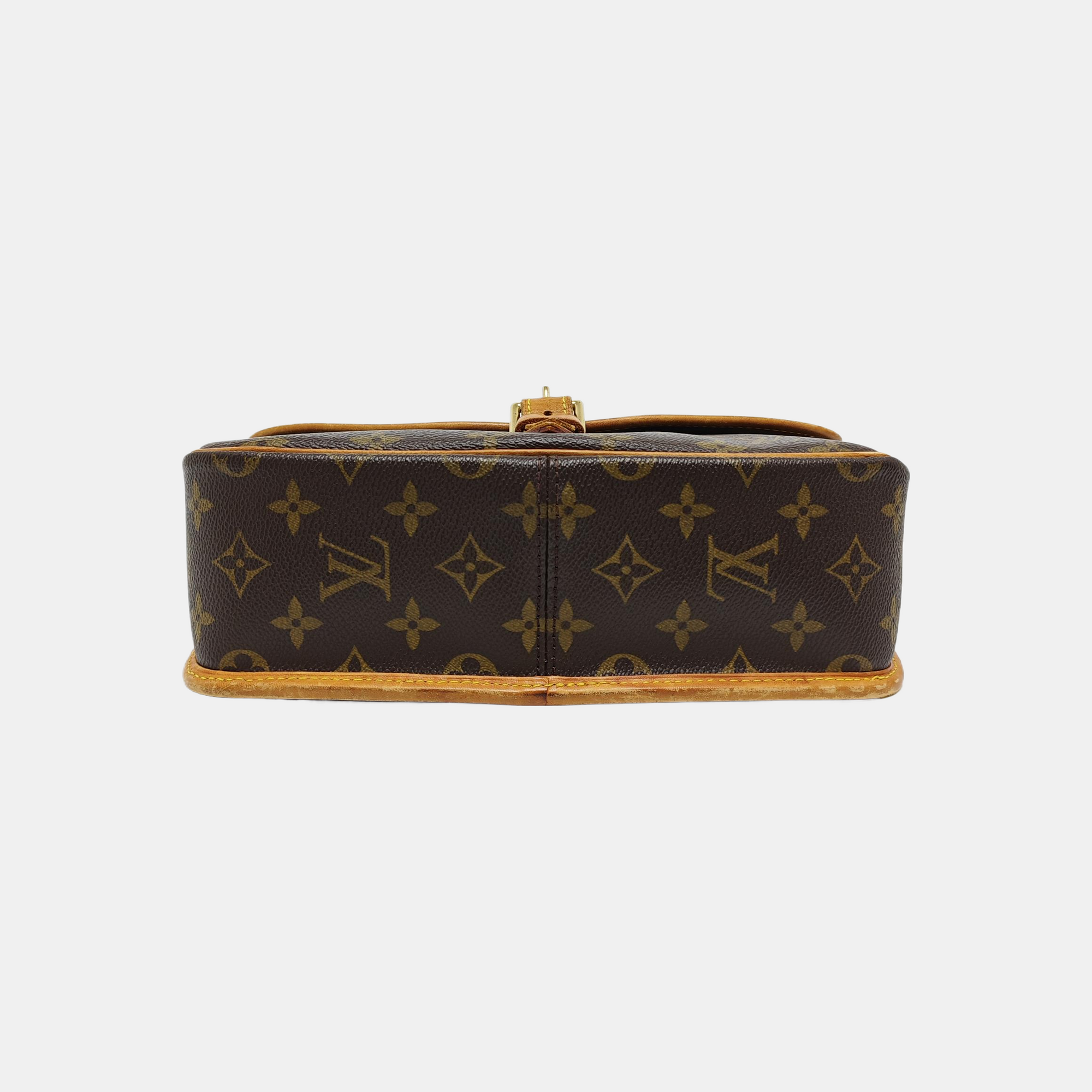 SOLOGNE PM Monogram Coated Canvas Brown