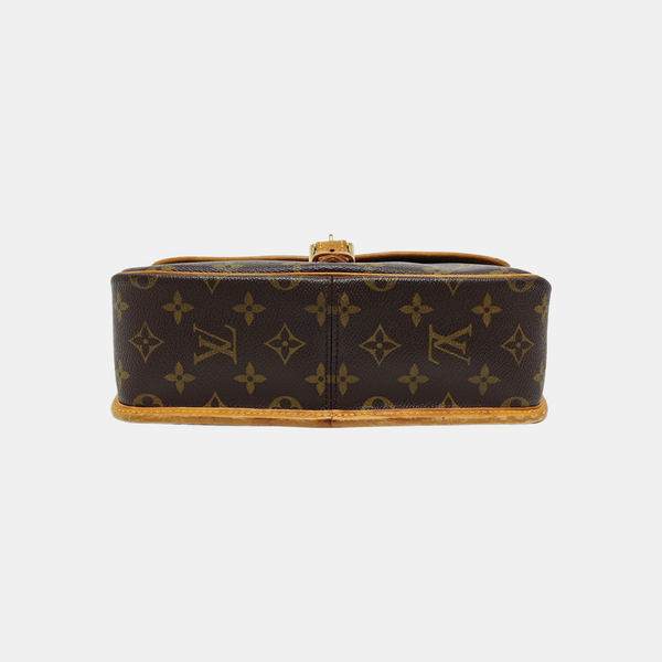 SOLOGNE PM Monogram Coated Canvas Brown