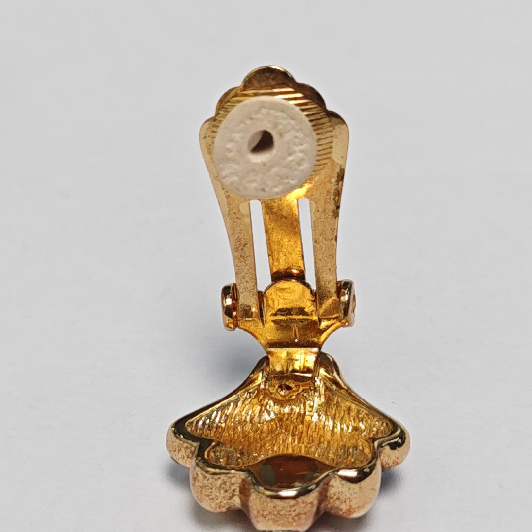 Metal Gold Clip On Earrings
