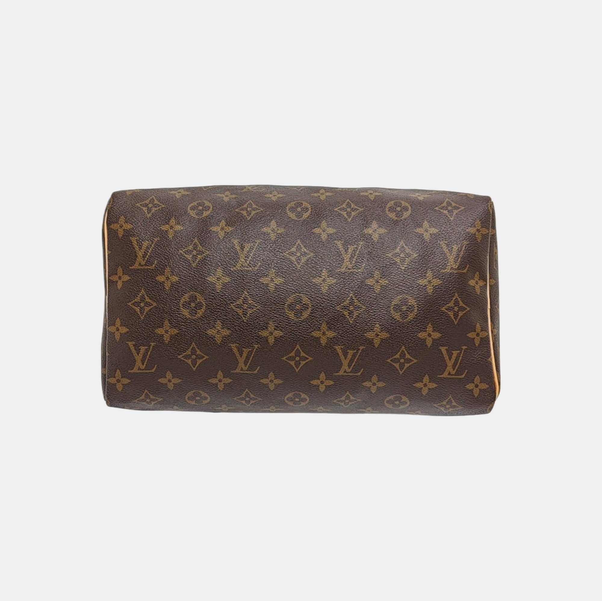 SPEEDY 30 Monogram Coated Canvas Brown