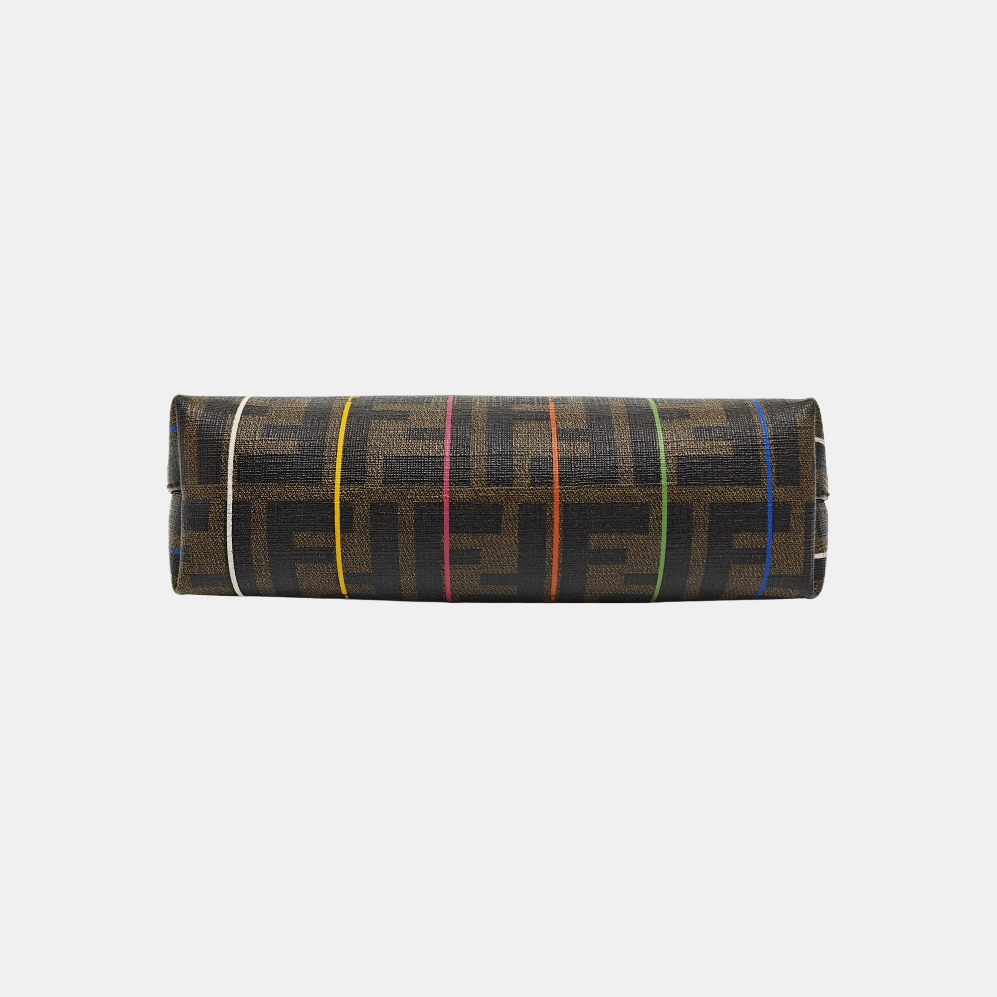 Coated Canvas Top Handle Bag Brown