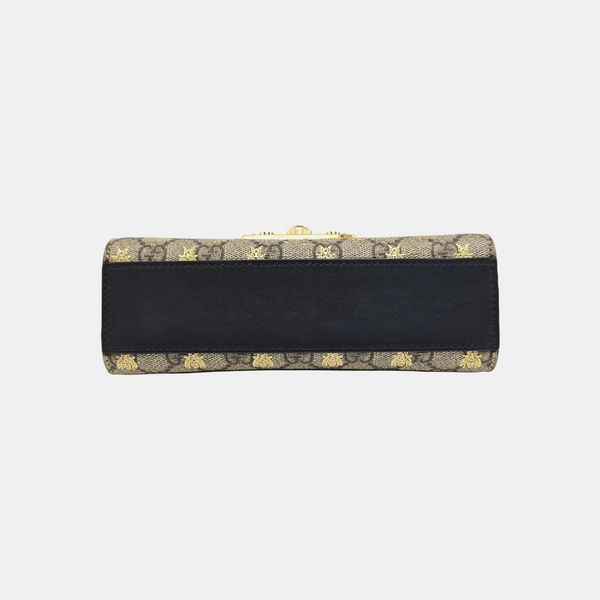Padlock Small Monogram Coated Canvas Beige