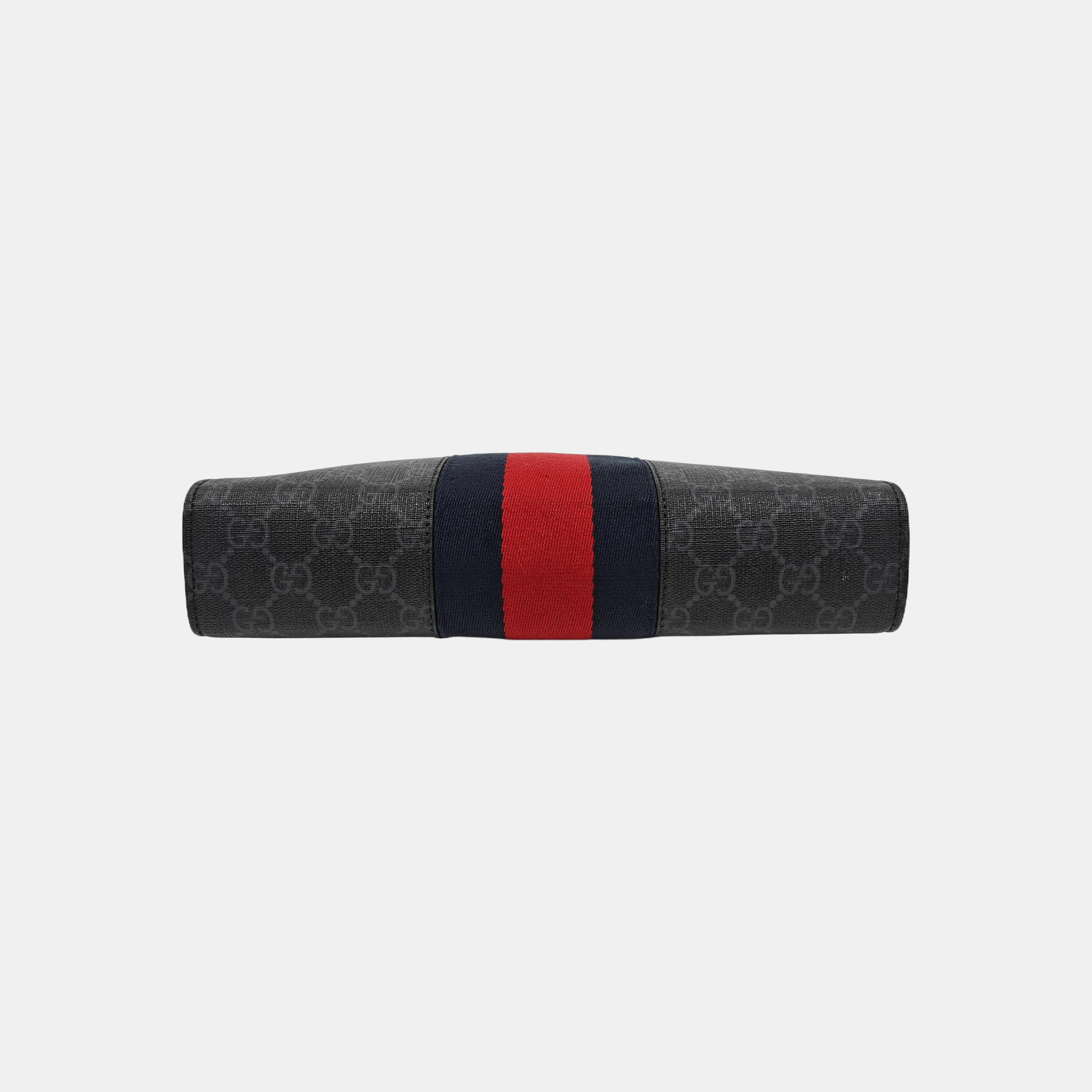 GG Supreme Monogram Coated Canvas Gray