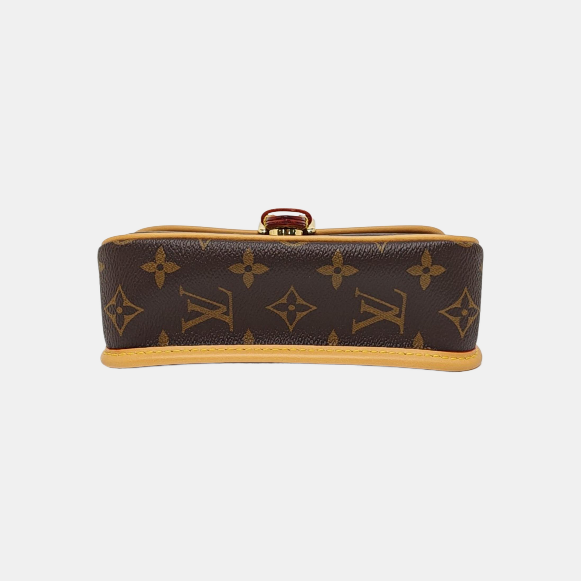 DIANE Nano Monogram Coated Canvas Brown