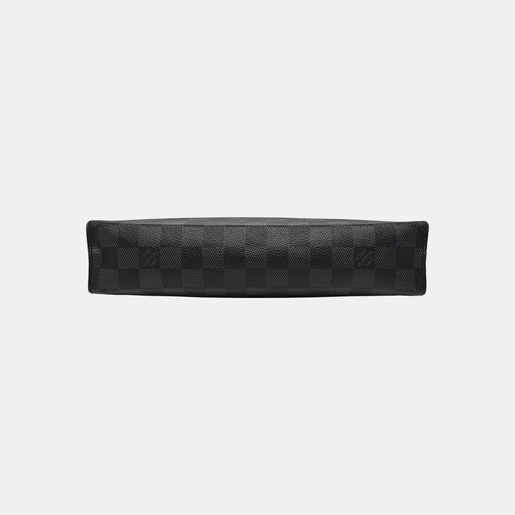 Pochette Voyag MM Damier Graphite Coated Canvas Gray
