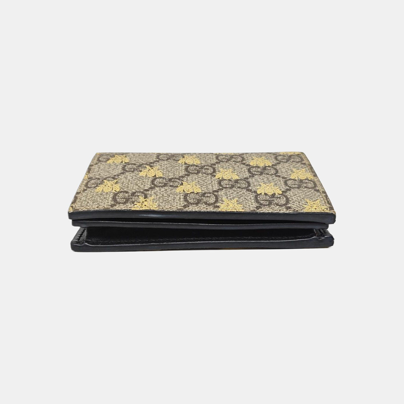 GG Supreme Monogram Coated Canvas Beige Card Holder