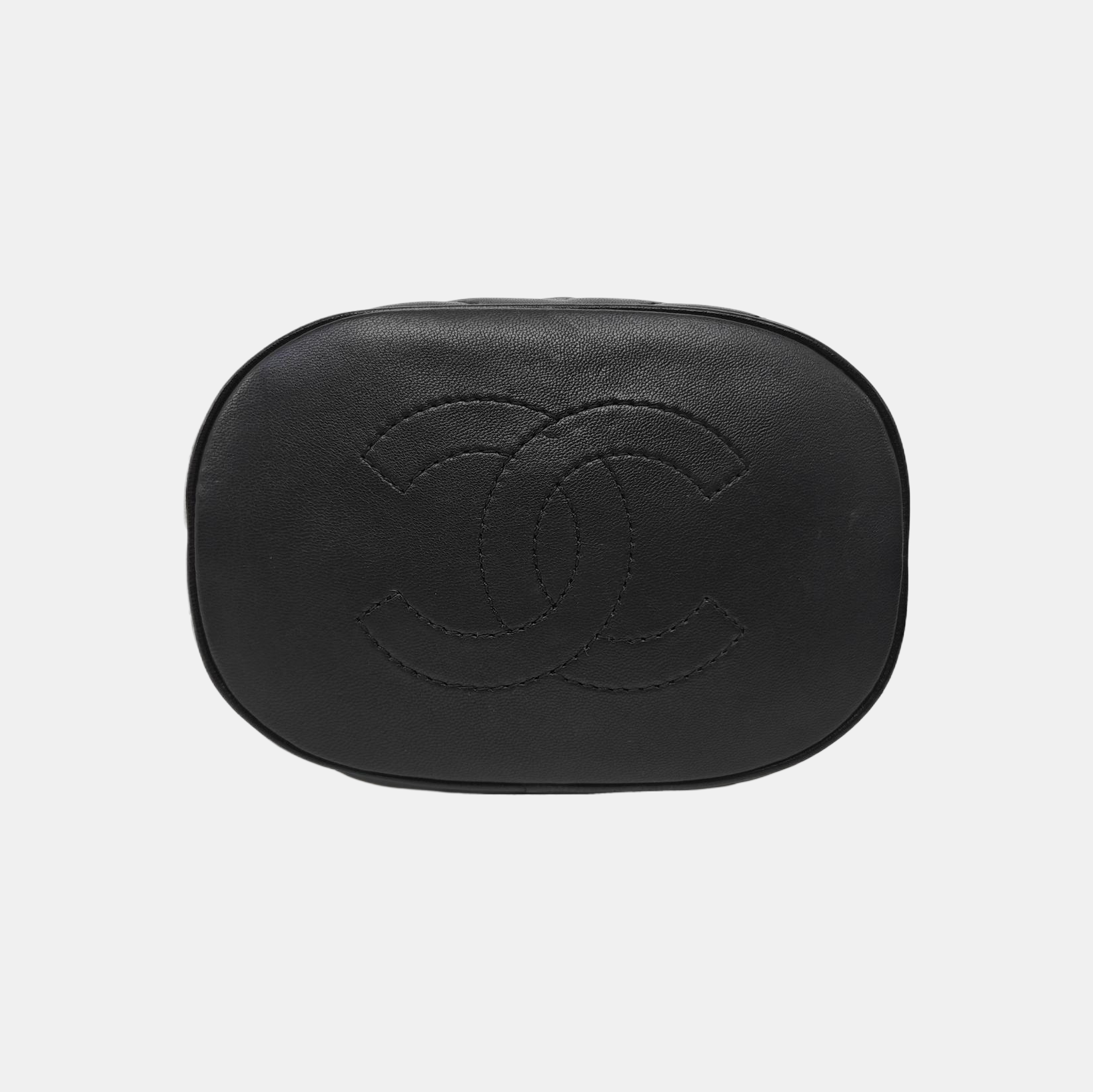 Quilted Lambskin Bucket Bag Black