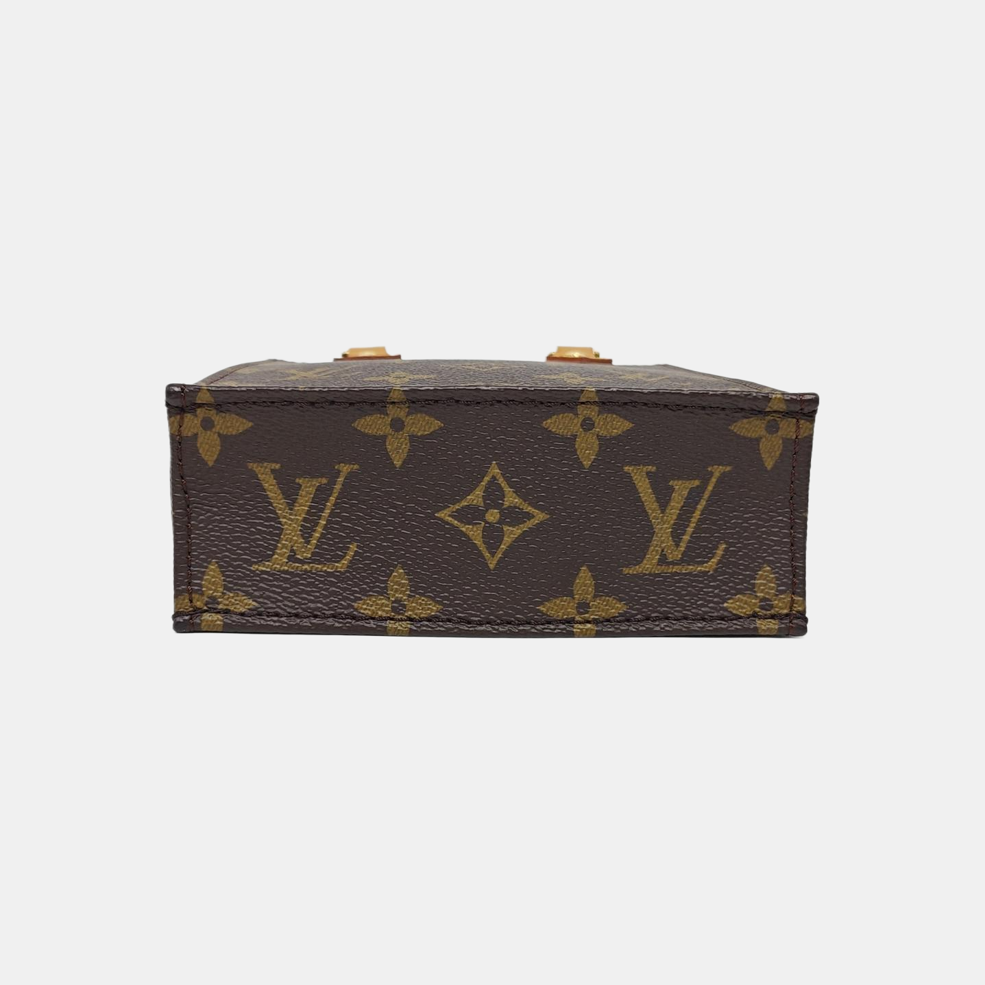 SAC PLAT Mini Monogram Coated Canvas Brown