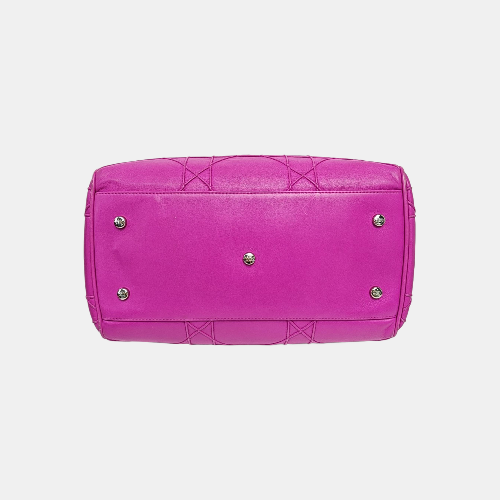 Cannage Calfskin Shoulder Bag Pink