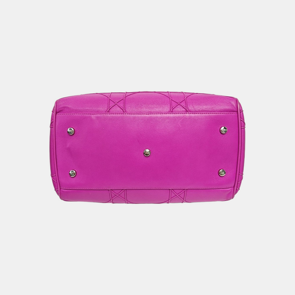 Cannage Calfskin Shoulder Bag Pink