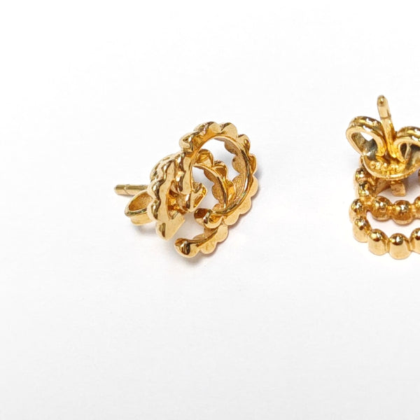 GG Running 18k Gold Stud Earrings