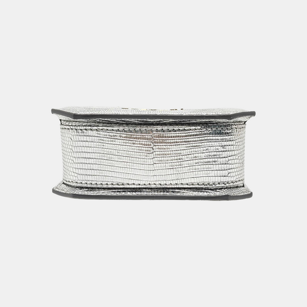 Lizard Tote Bag Silver
