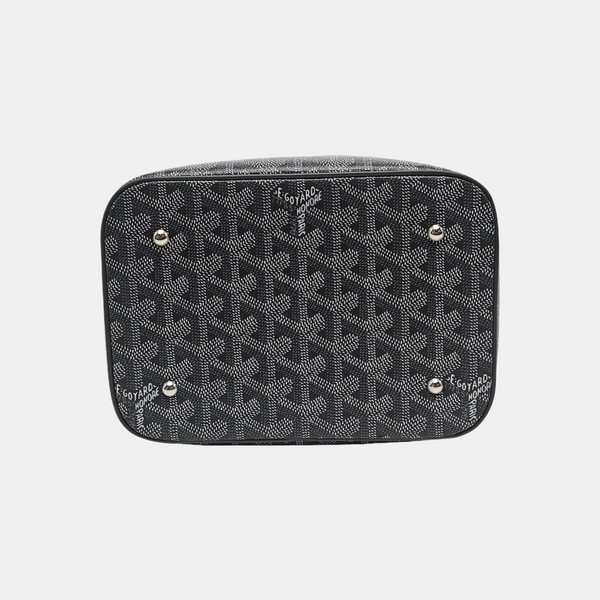 Coated Canvas Top Handle Bag Gray