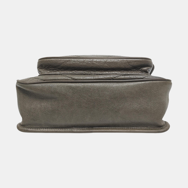 NIKI Medium Chevron Calfskin Green