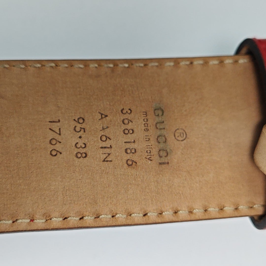 Leather Belt Red