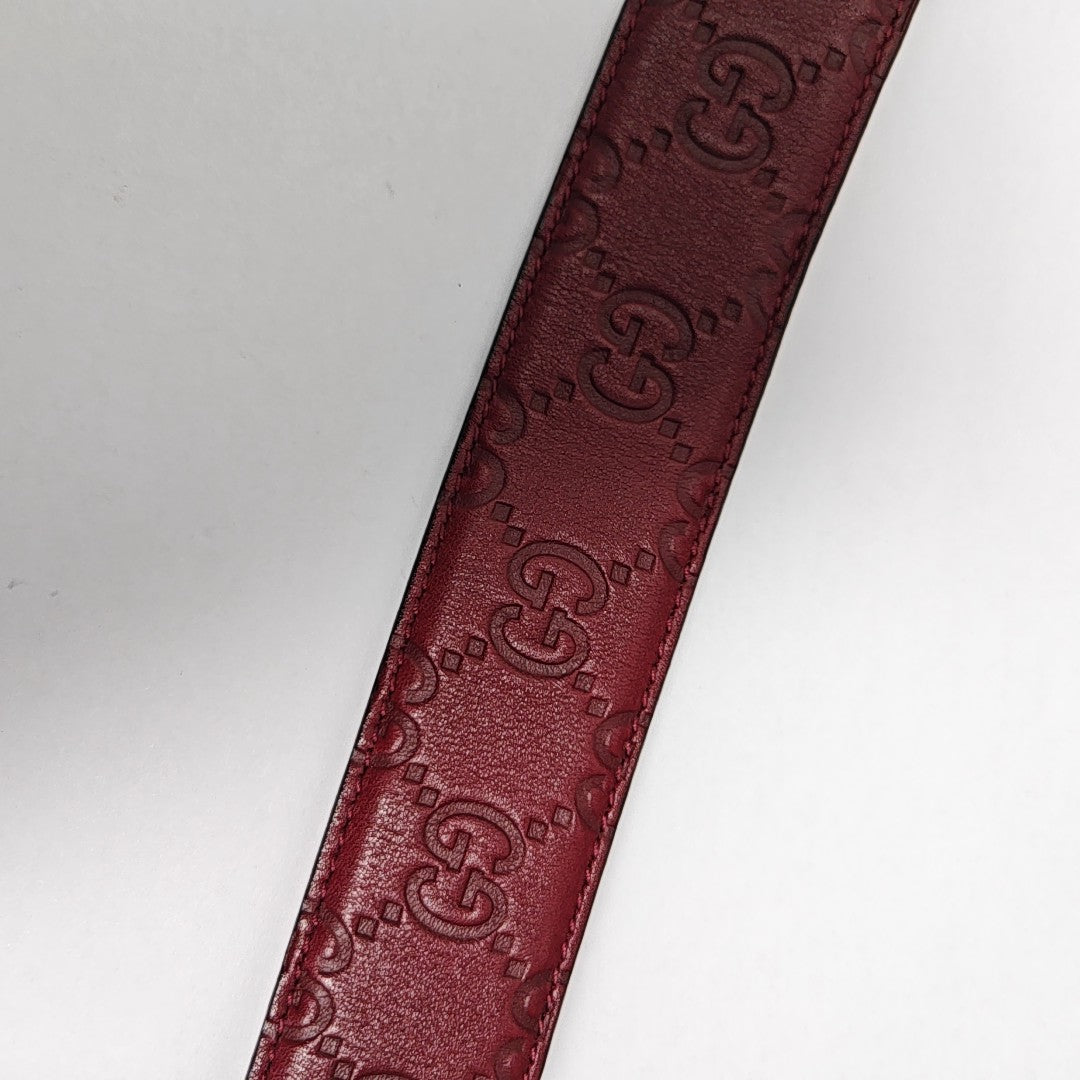 Leather Belt Red