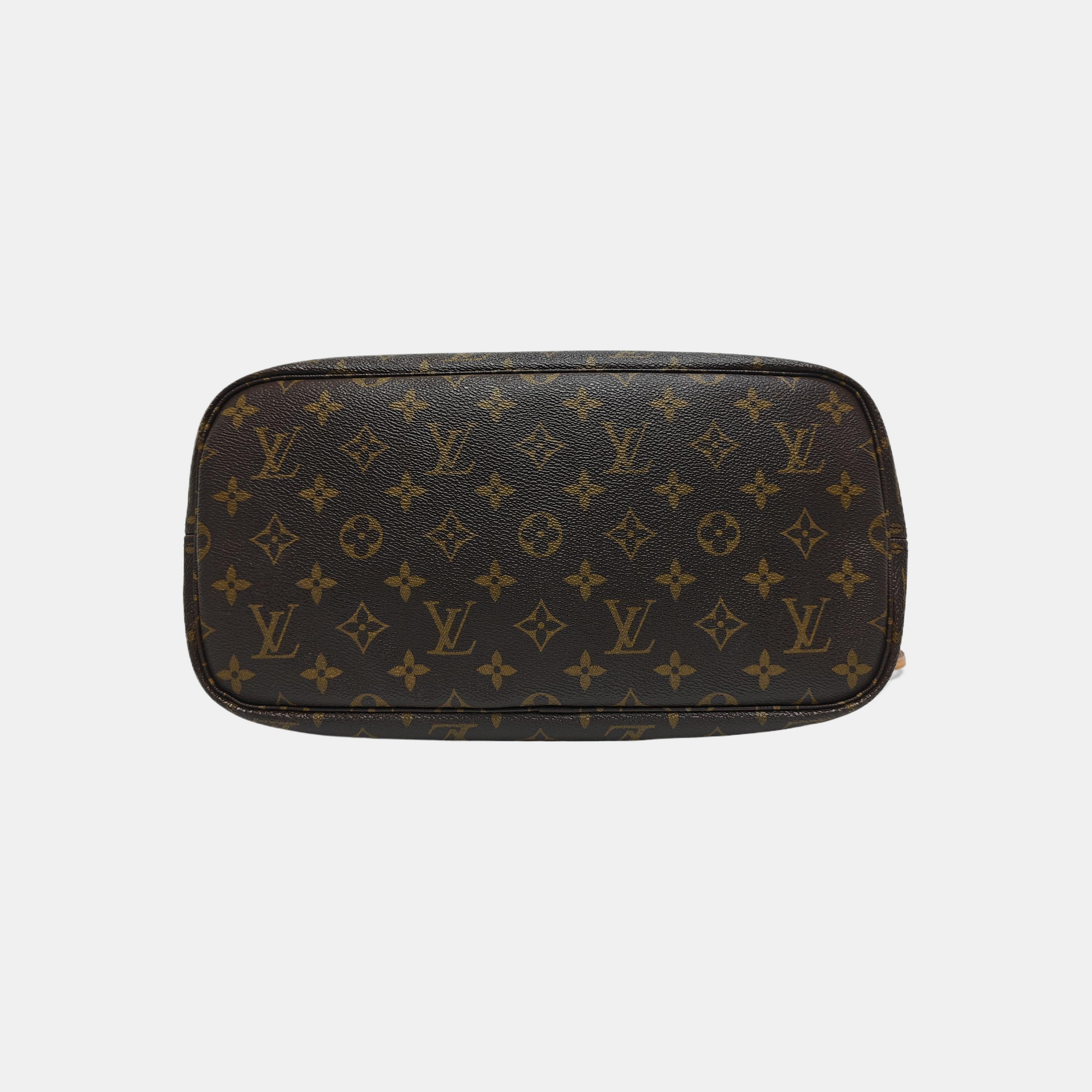 NEVERFULL MM Monogram Coated Canvas Brown