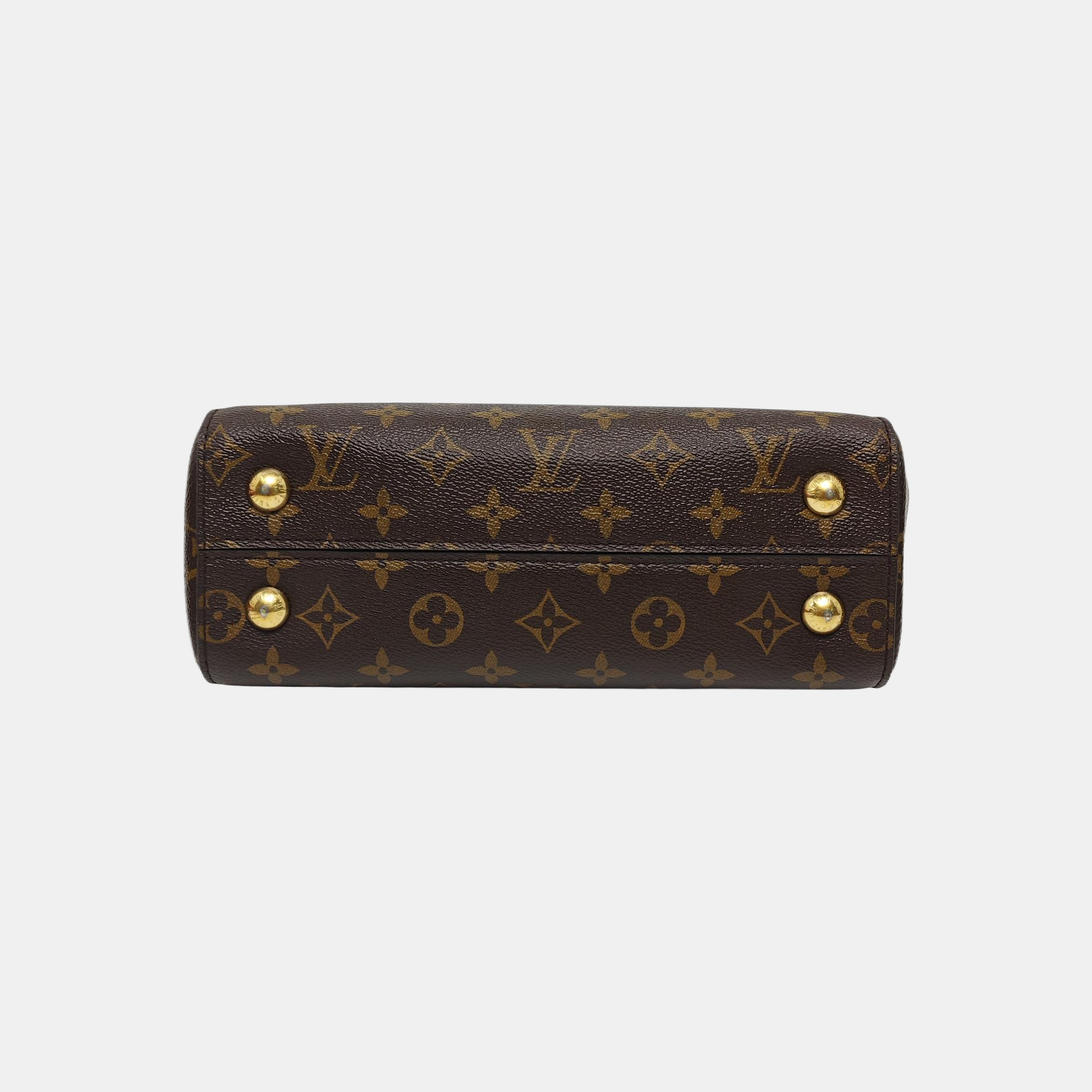 CLUNY PM Monogram Coated Canvas Brown