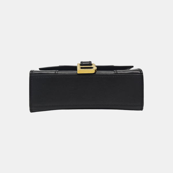 Minibolso de piel de becerro Hourglass negro