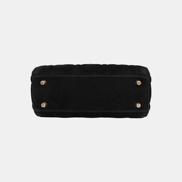 Lady Dior Mini Cannage Fabric Black