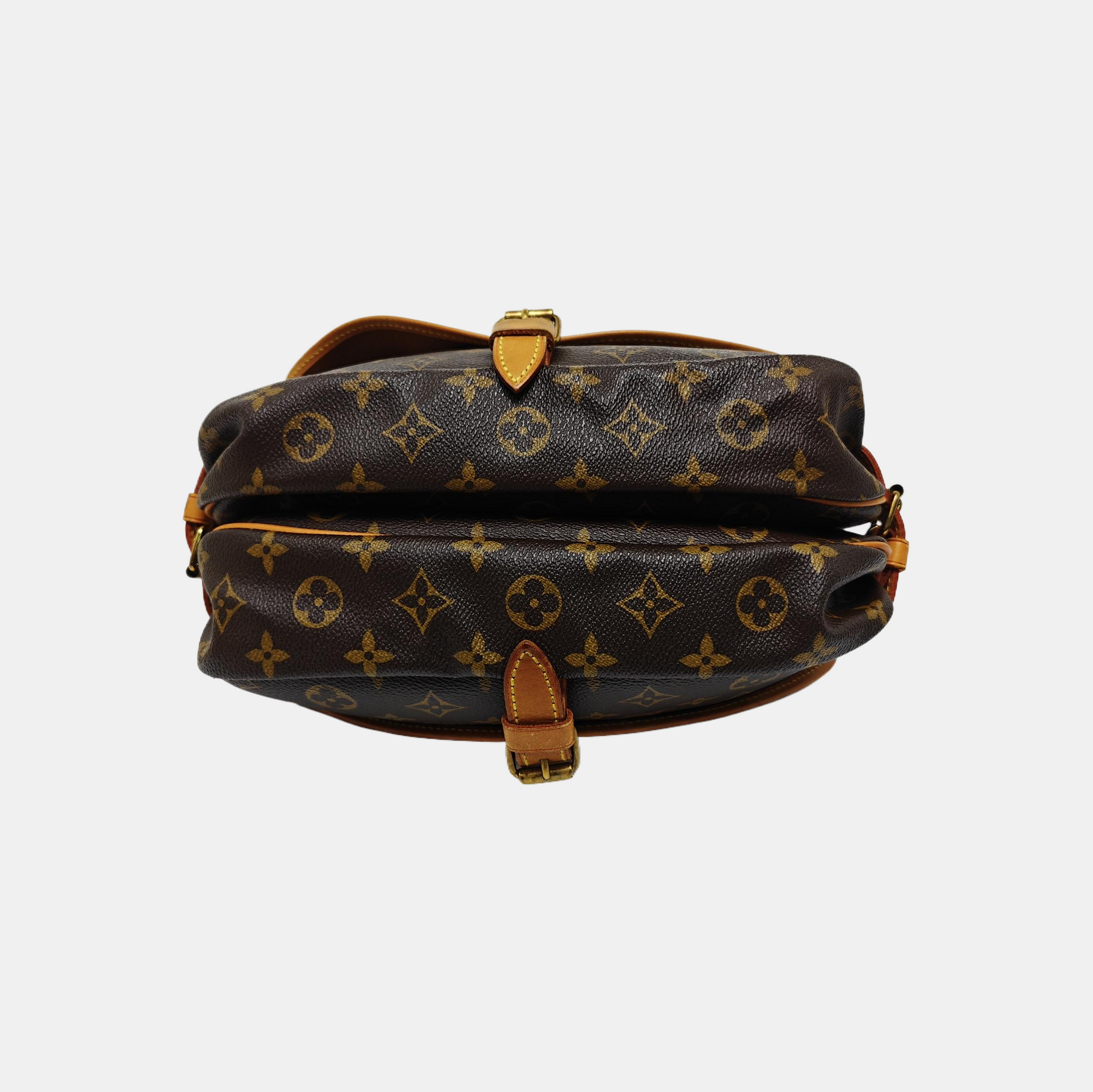 SAUMUR 30 Monogram Coated Canvas Brown