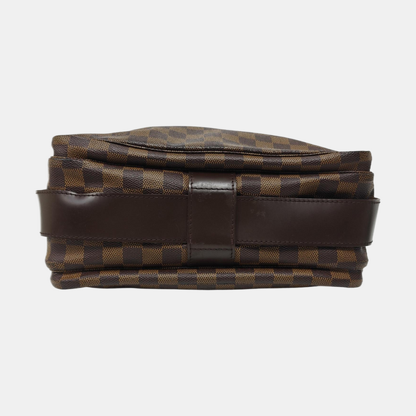NAVIGLIO Damier Ebene Coated Canvas Brown