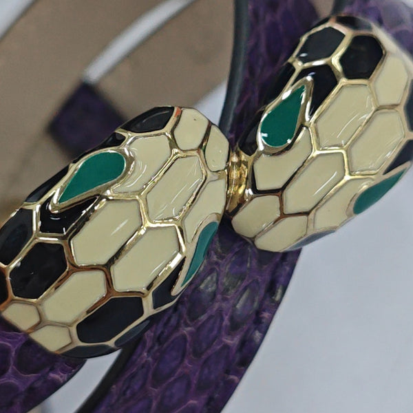 Pulsera Rígida SERPENTI Morado Metálico