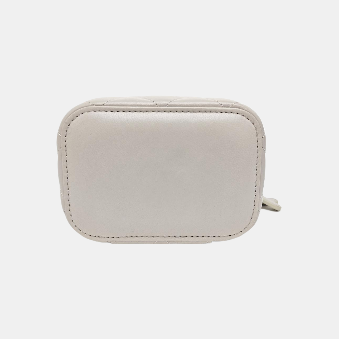 VANITY CASE Mini Quilted Lambskin Gray