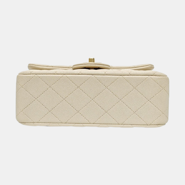 Quilted Grained Calfskin White