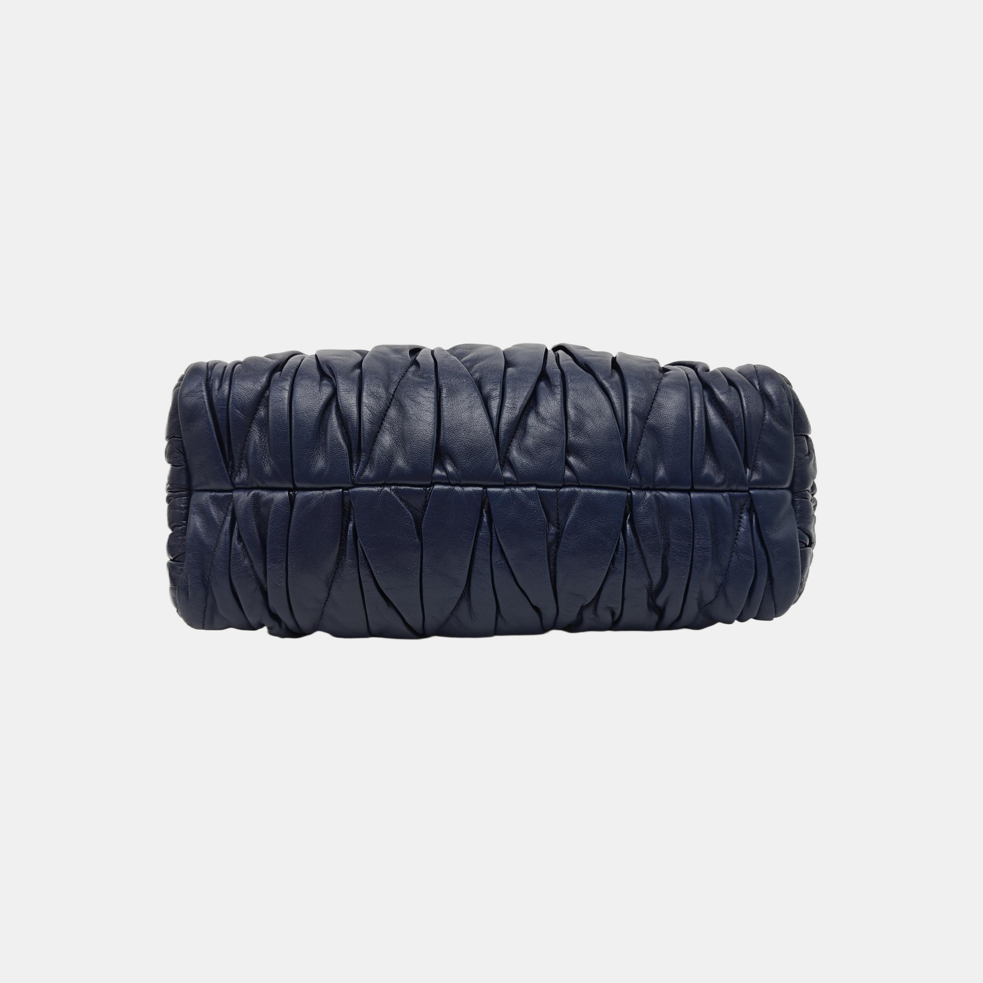 Bow Tote Lambskin Blue