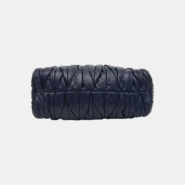 Bow Tote Lambskin Blue