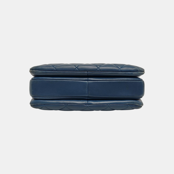 TRENDY CC Small Quilted Lambskin Blue