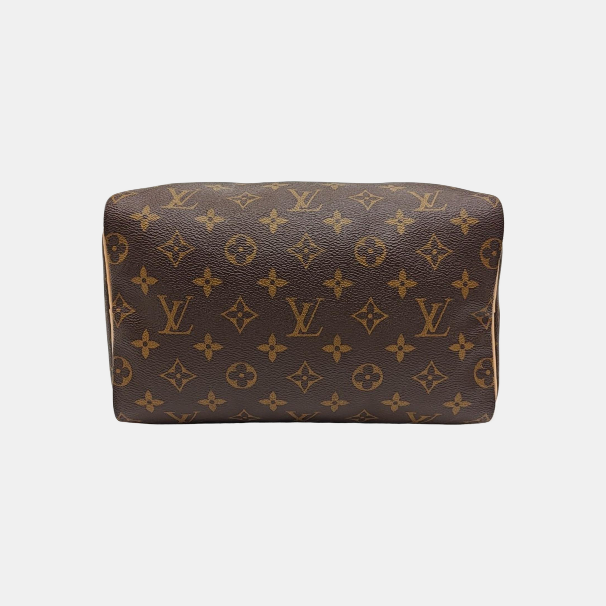 SPEEDY 25 Monogram Coated Canvas Brown