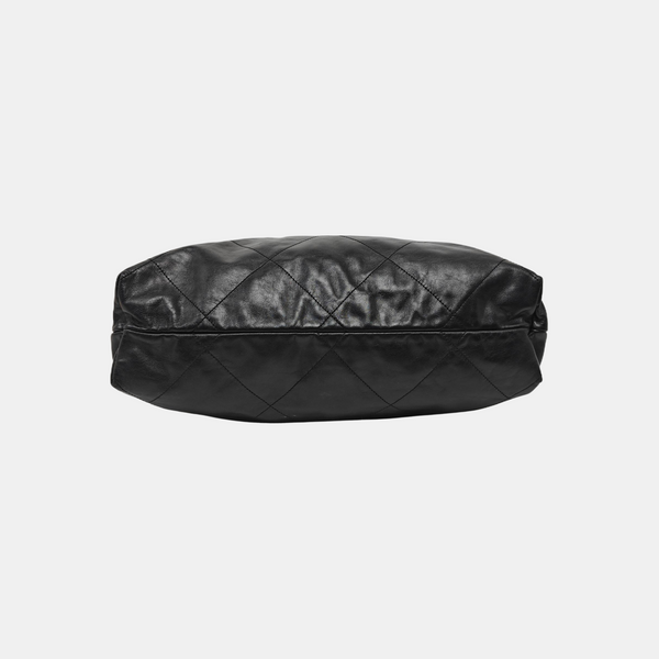 CHANEL 22 Large Quilted Calfskin Black